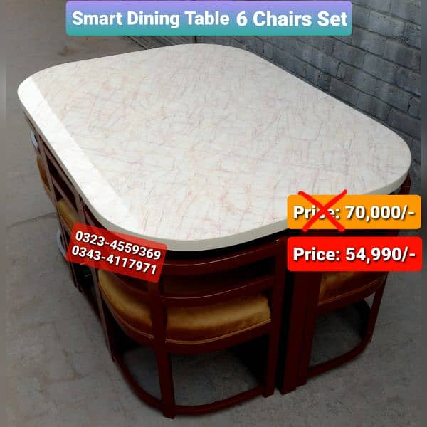Smart dining table/round dining table/4 chair/6 chair/dining table 1