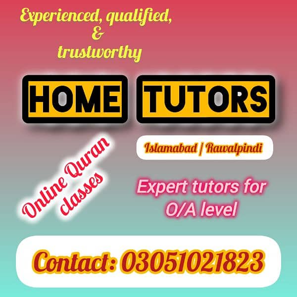 Home tutors are available 0