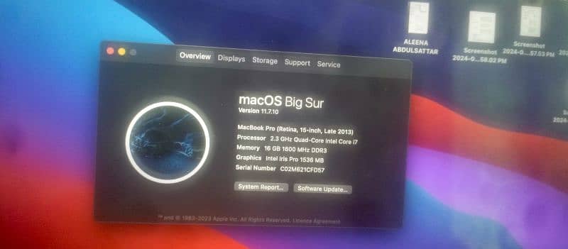macbook pro 2013 late big sur updated 0