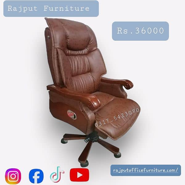 Recliner Sofa Chair | Luxury Office Chair with recliner and footrest | 10