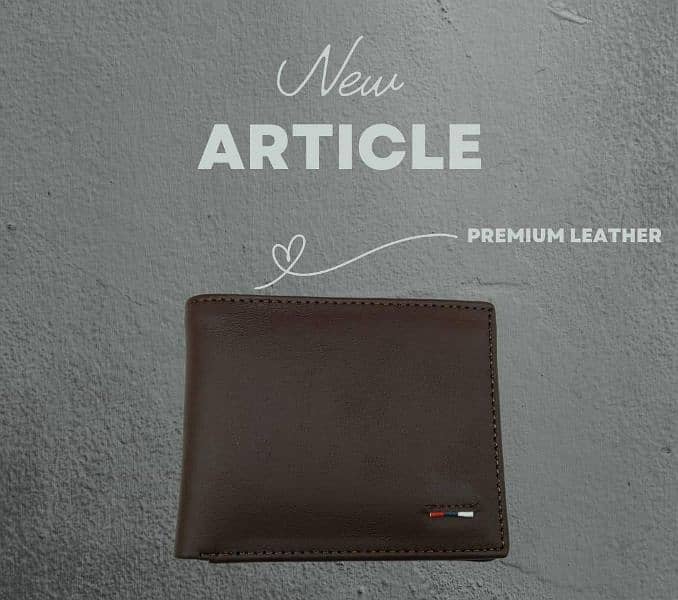 Men's Leather Plain Bifold Wallet 1