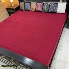 Cotton Plain Double Bed Mattress Cover With Free Home Delivery 0