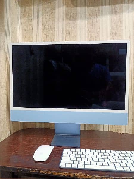 apple iMac 2021 m1chip all in one midnight blue 8/512 5