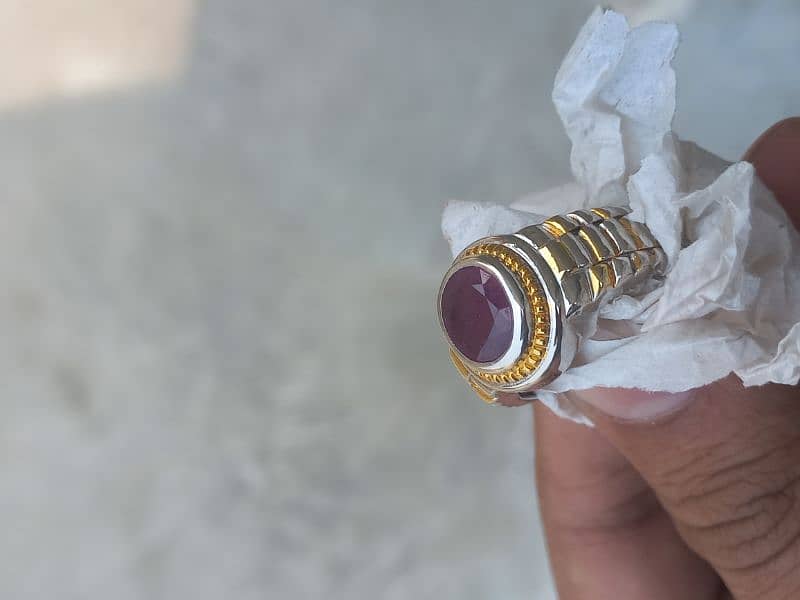 Very Attractive Rolex style Ruby Stone Ring 4