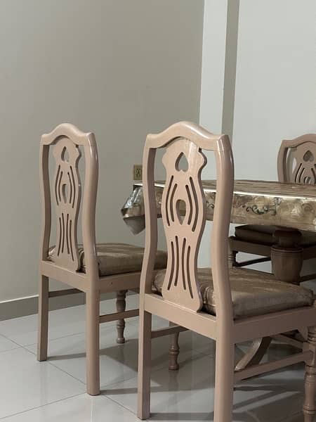 4 Seats Dinning Table Sheesham Wood Dico Paint 2