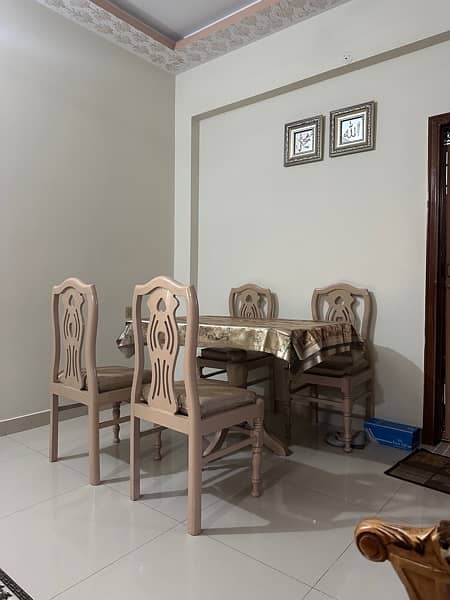 4 Seats Dinning Table Sheesham Wood Dico Paint 3