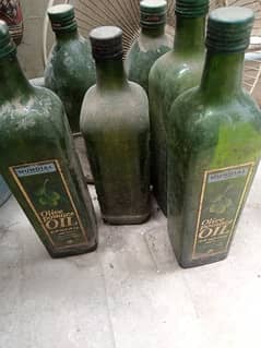 6 Empty Glass Bottles, Excellent for Plant Art or Decoration