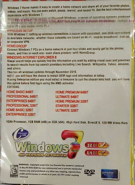 Window 7 CD And DVD For Pc And Laptop 1