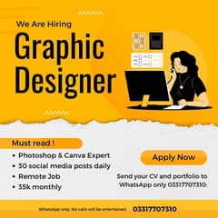 we are hiring a graphics designer