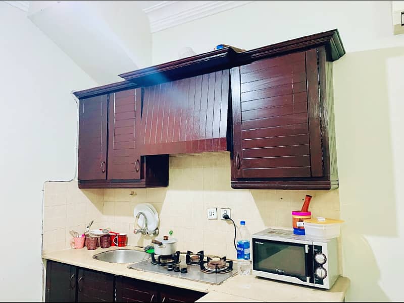 F-11 Markaz 1 Bed 1 Bath with Tv Lounge Kitchen Car Parking Available for Rent 9