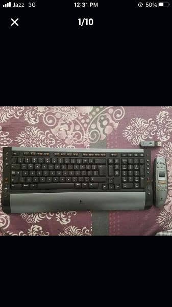 logitech orignal wireless keyboard and media controller remote 0