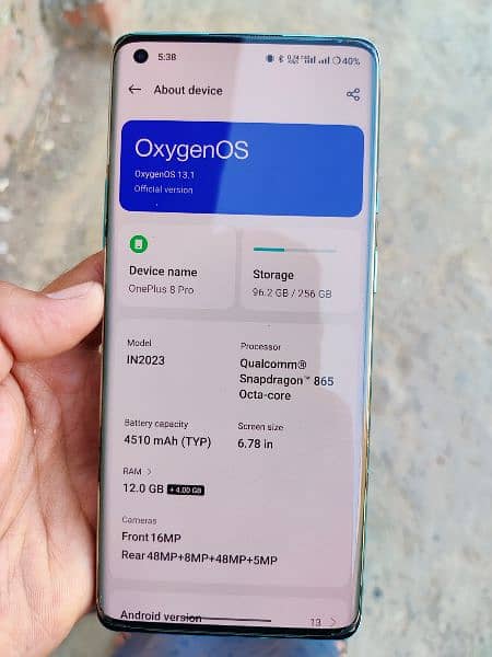 OnePlus 8pro 5G 10by10 condition All ok phone Dule sim 12 GB 256GB 1