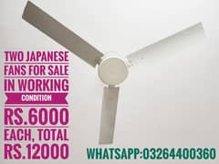 Japanese fans in working condition