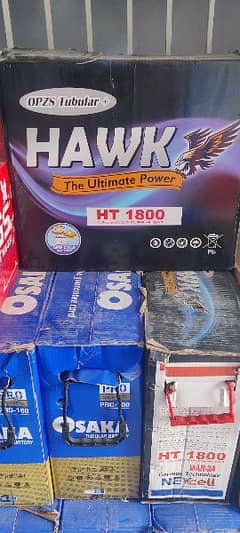 Hawk HT1800 tall tubular 180 ah