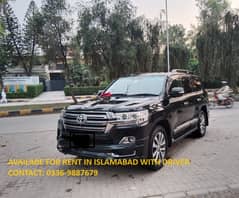 LAND CRUISER V8 - FOR RENT IN ISLAMABAD & PINDI
