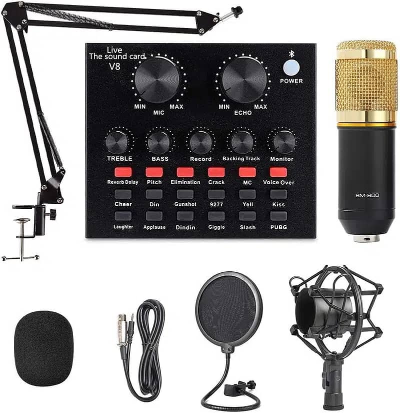 studio home recording mic set, streaming, youtuber video mic, singing 3