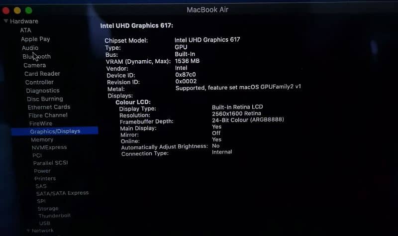 Macbook Air 2019,Retina display 13 inches, Core i5 10