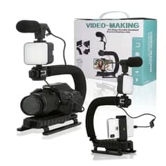 Vlogging kit mobile stand and K8/k9 boya mic or led light