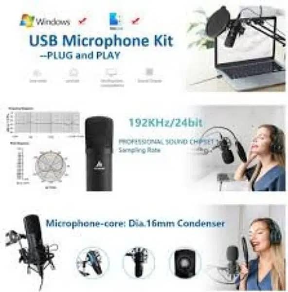 MAONO AU04 USB Mic Professional podcasting microphone voiceover Mic 2