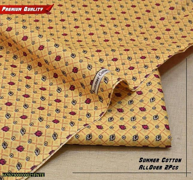 2 PC's Women Unstitiched Cotton Printed Suit #03088751067 16