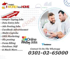 Home base job opportunity for student part time Simple Typing jobs