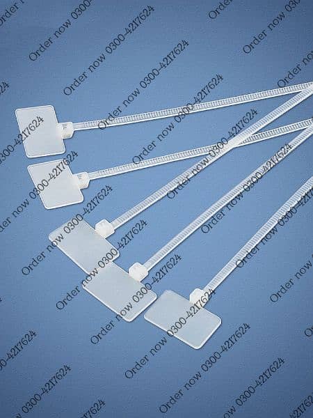 100x White Zip Ties Network Cable Write Wire Power Cable Label M 7