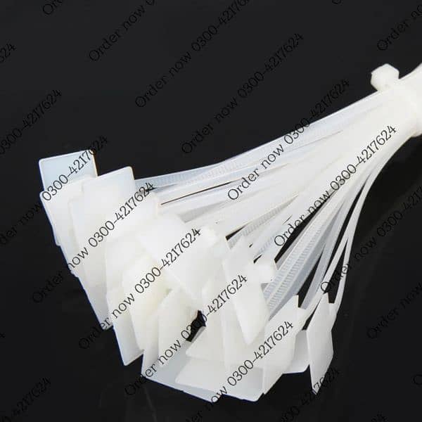 100x White Zip Ties Network Cable Write Wire Power Cable Label M 12