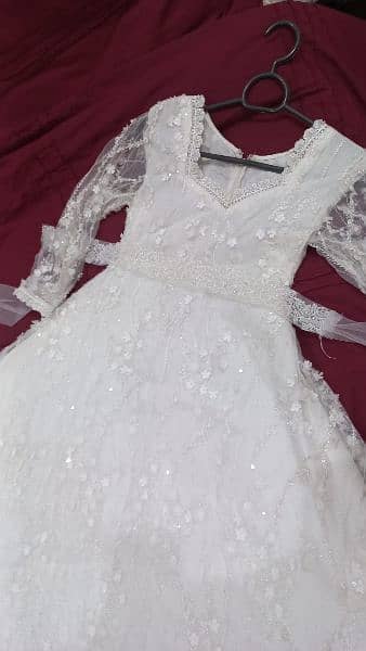 bridal white Western type dress with headcover and its cancan 9