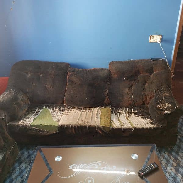 5 Seater (used/scrap) old Sofa set 1