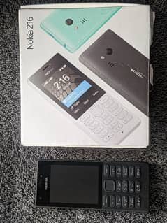 Nokia216 New Mobile 10/10 Just box open + one Back cover =03480579120 0