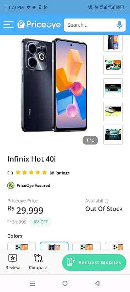 Infinix hot 40i 8/256 for sale brand new condition scratchless 0