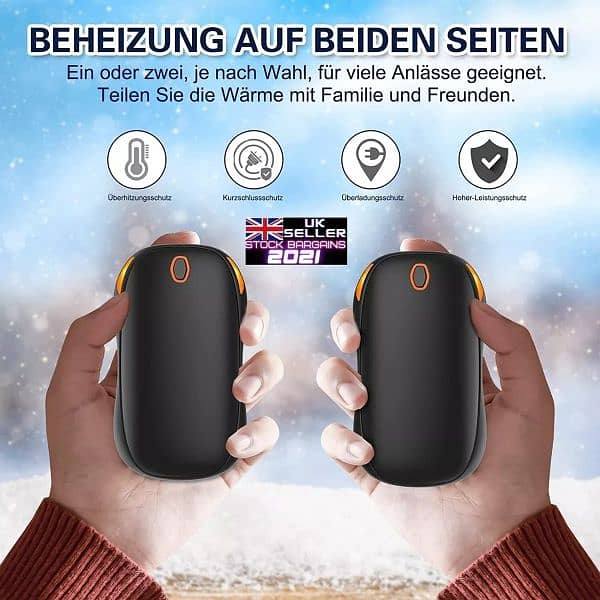 OT-91 2 in 1 Rechargeable Magnetic 10000mAh Hand Warmers Power Bank 3