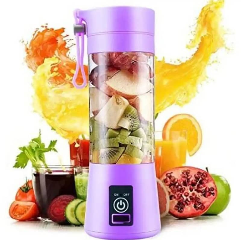 Portable USB Rechargeable Juicer, smoothie maker and Blender with 6 bl 4