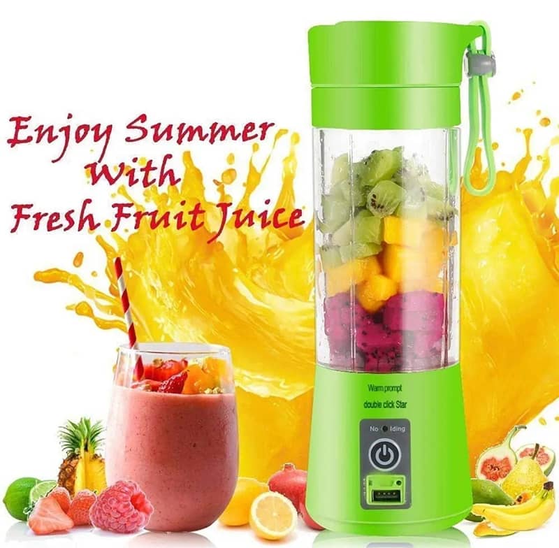 Portable USB Rechargeable Juicer, smoothie maker and Blender with 6 bl 6