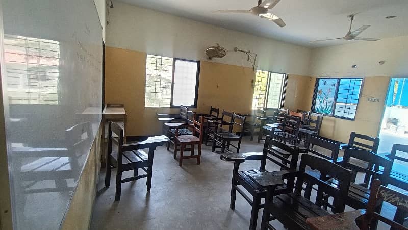 500 Square Yard Running School Available For Sale in Gulshan e iqbal. 24