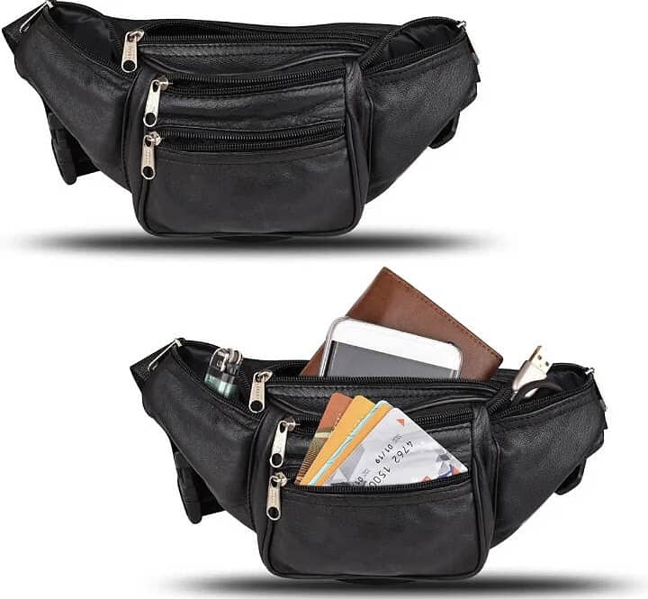 unisex Multipurpose leather waistband Travel Bag 0
