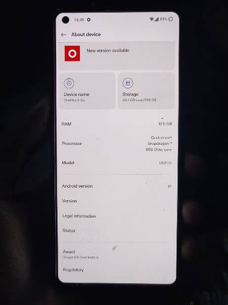 OnePlus 9 12/256 with 65 volt charger 5