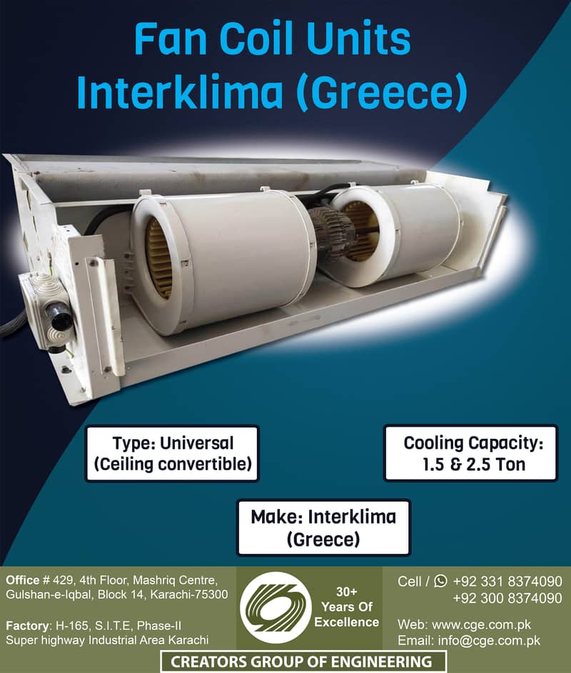 Chilled Water Fan Coil Units Make Interklima Greece 0