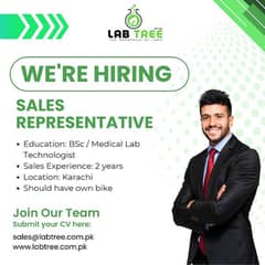Urgently hiring Sales Representative 0