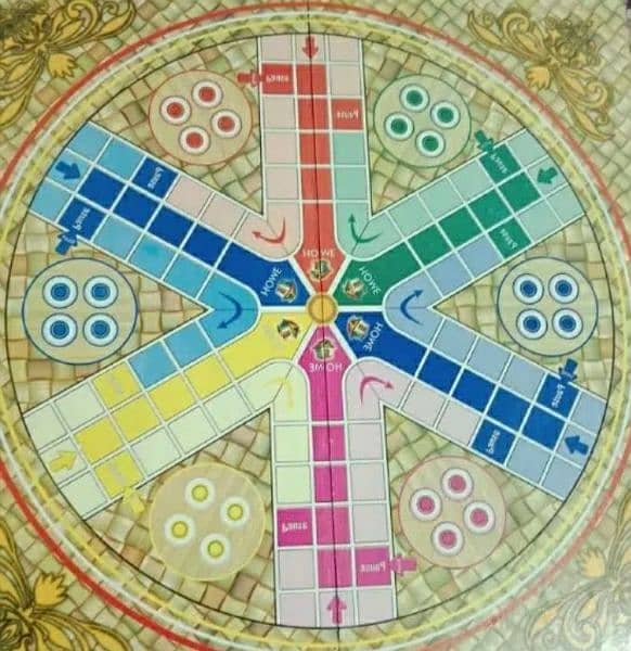 2-in-1 4 players & 6 players Ludo Playing Board Game 0