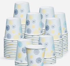 Disposable Paper Cup Set, Pack Of 100