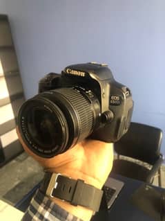 Canon EOS 650D camera with accessories