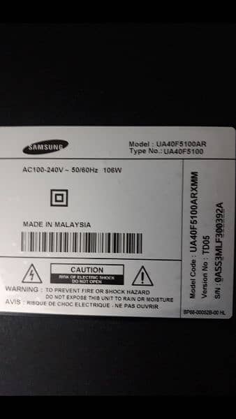 Samsung LED TV 40" model # ua40j5100ar  orgnal samsung simple but jenv 3