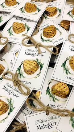 Unique Favor Cards for a Memorable Engagement, Nikkah, or Wedding