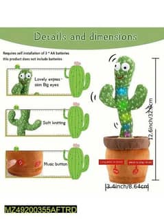 Dansing cactus Plush Toy For kids