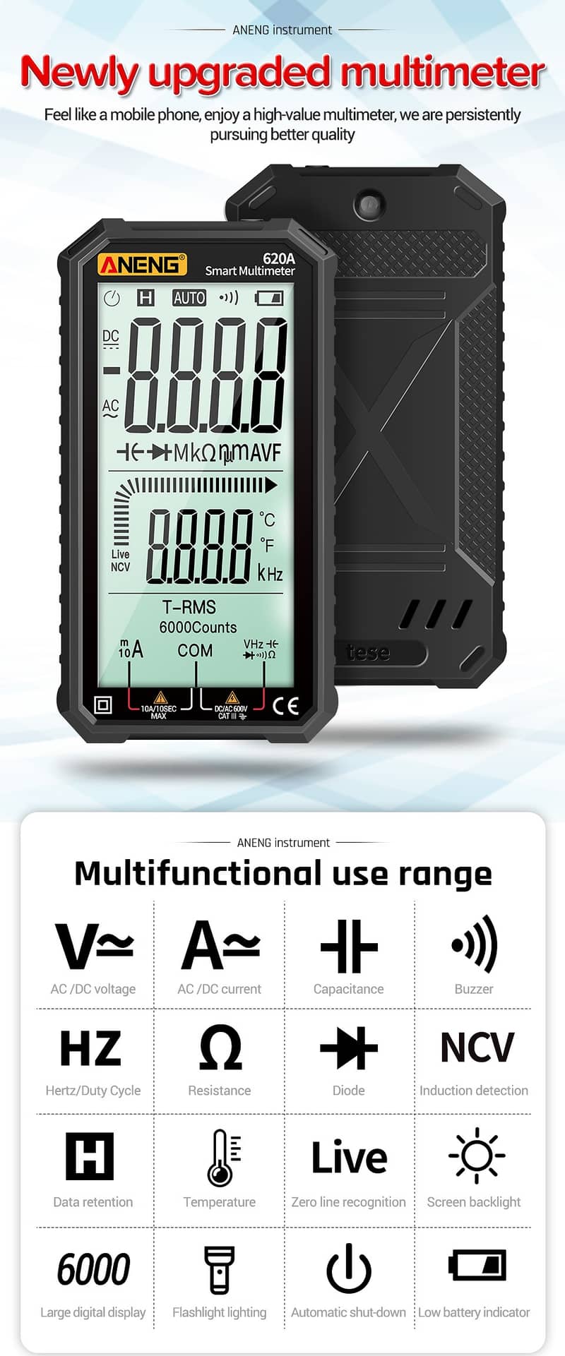 Multimeters and Clamp Meters for electric measurement solar batteries 6