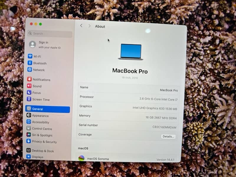 Apple MacBook Pro 2019 16GB/512 SSD Core i7 16’. inches 8