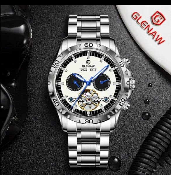 WATCH GLENAW Mechanical Watch Year Month Business Watches GL8961 0