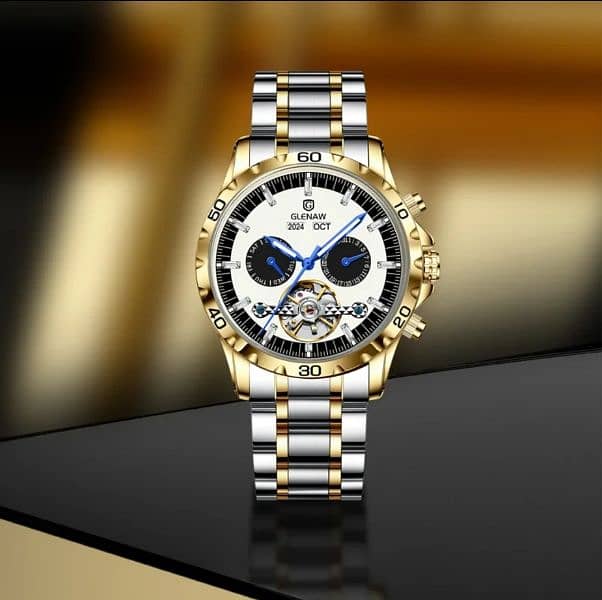 WATCH GLENAW Mechanical Watch Year Month Business Watches GL8961 4