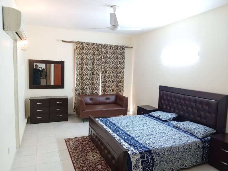 Abu Dhabi Executive Tariq Height 2 Bedroom Furnished Available For Rent F 11/1 Islamabad Family Apartment Flat Suits. 6